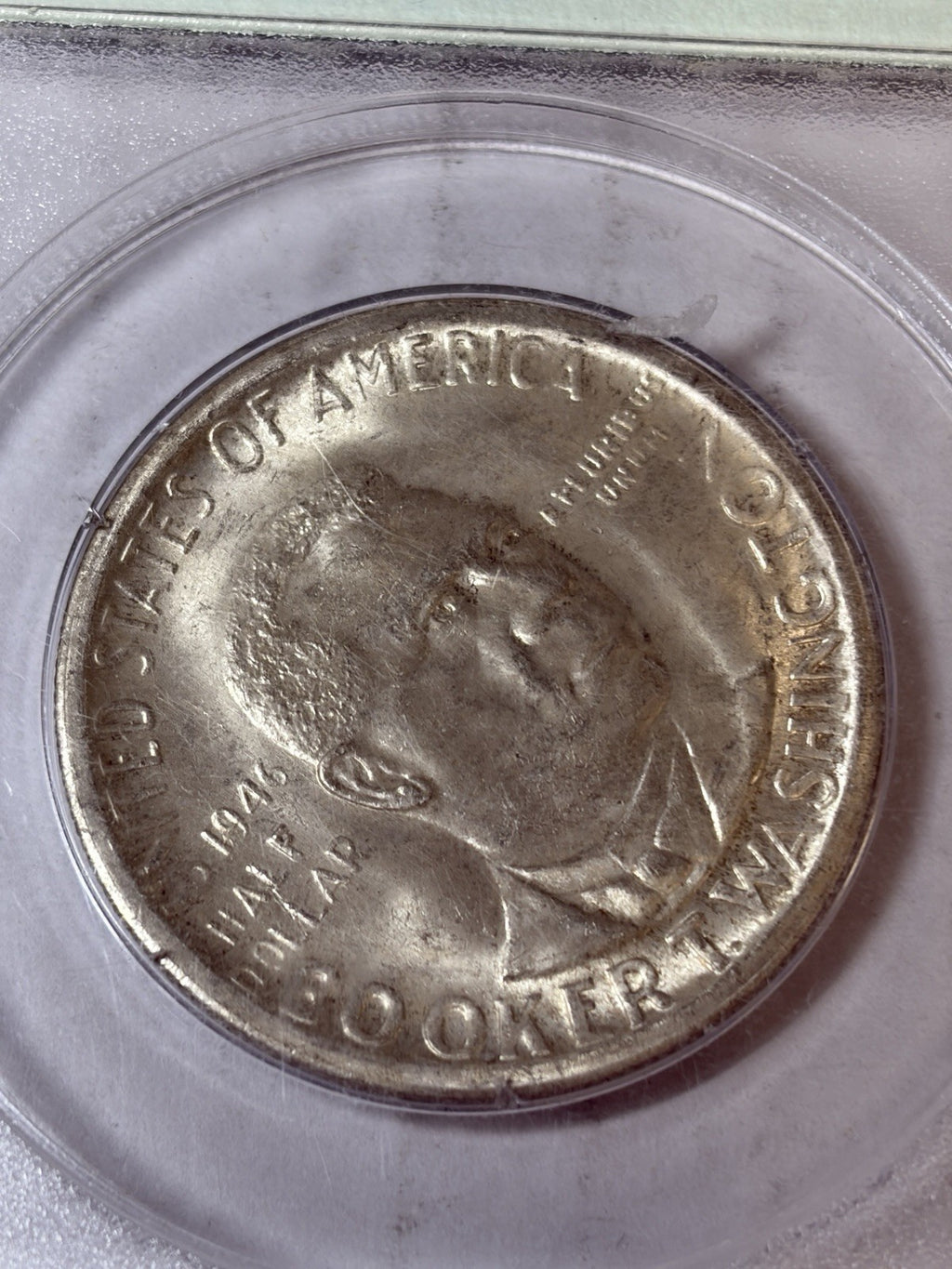 1946-S PCGS MS63 CAC Booker T Washington Commemorative Half Rattler