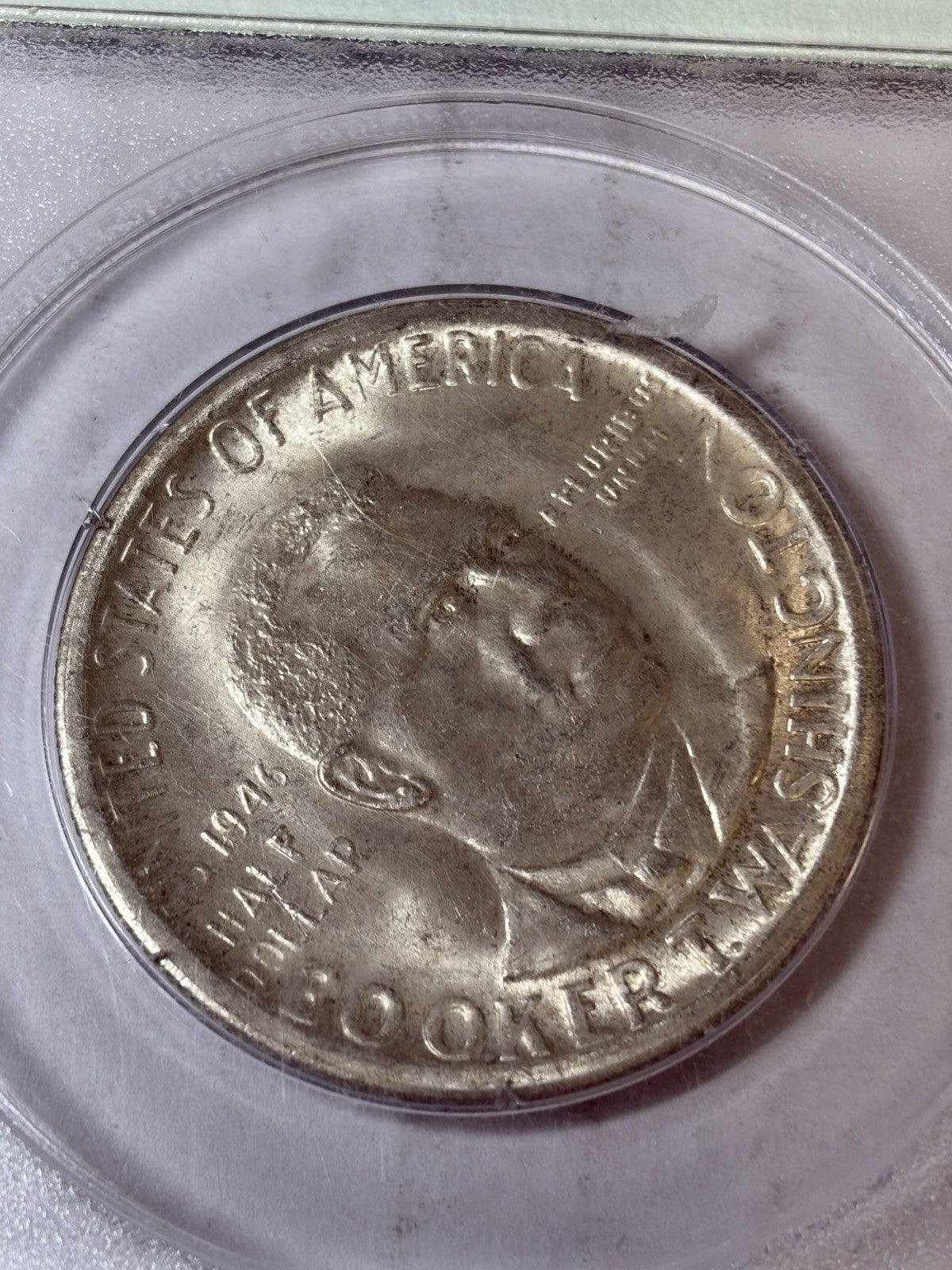 1946-S PCGS MS63 CAC Booker T Washington Commemorative Half Rattler
