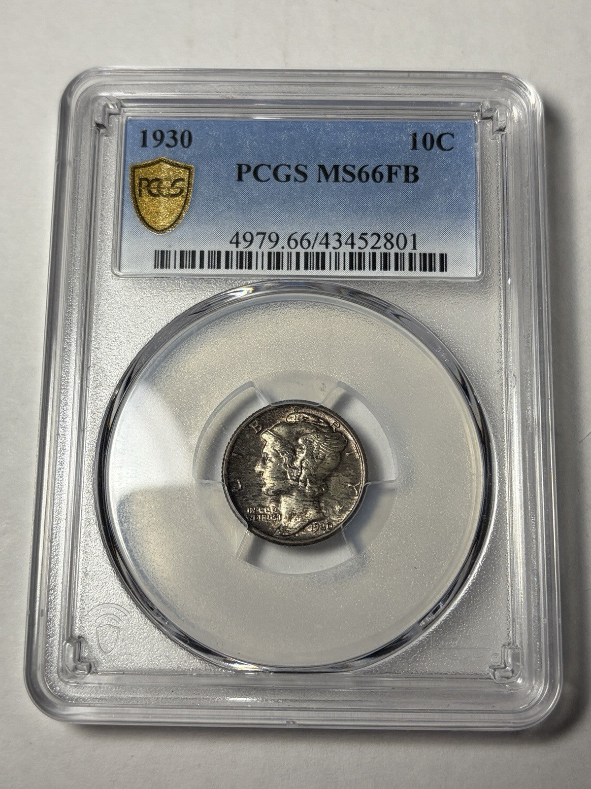 1930 PCGS MS66 FB Mercury Dime Toned