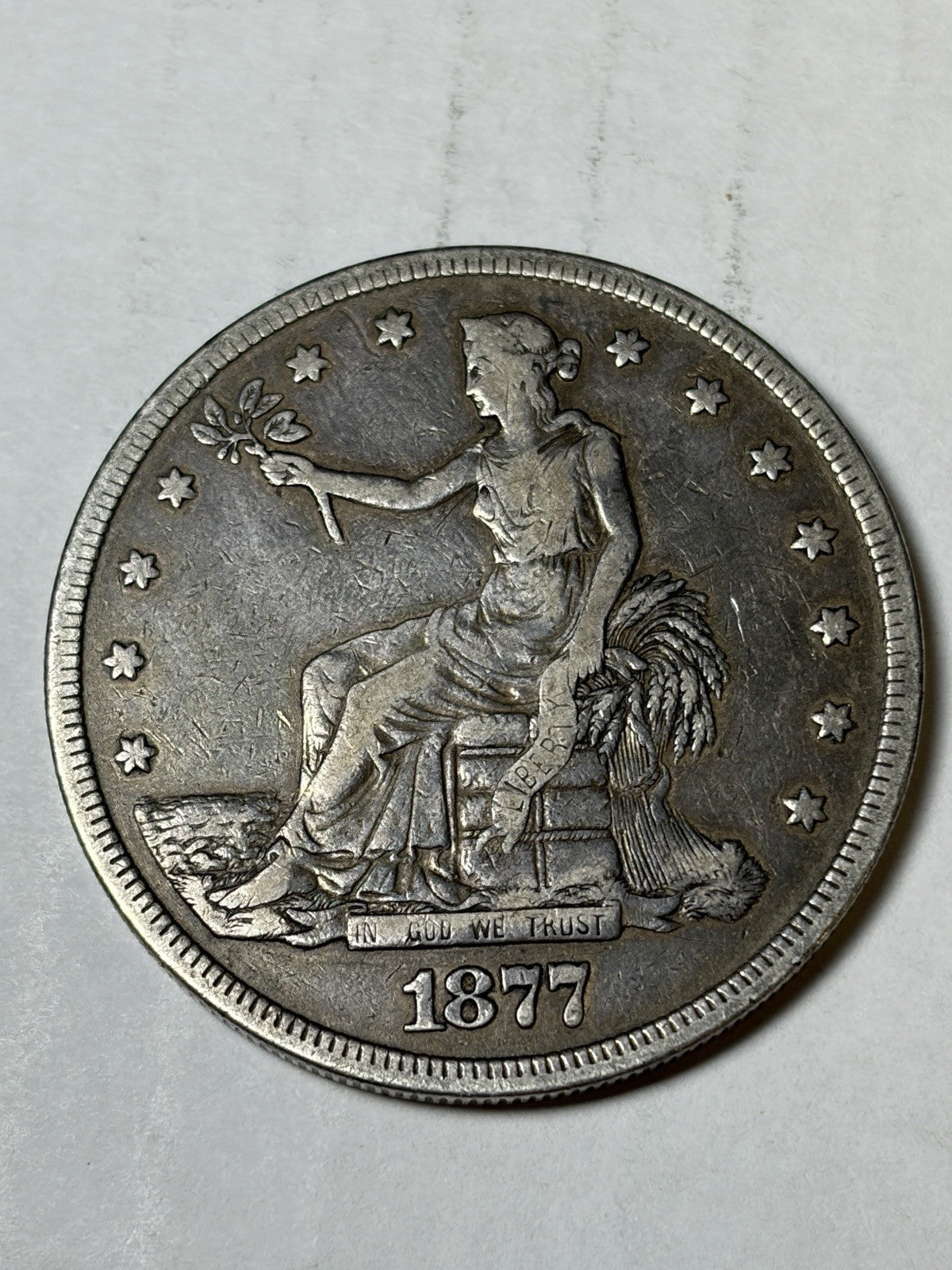 1877 Trade Silver Dollar