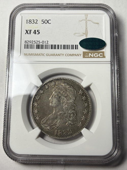 1832 NGC XF45 CAC Capped Bust Half Dollar
