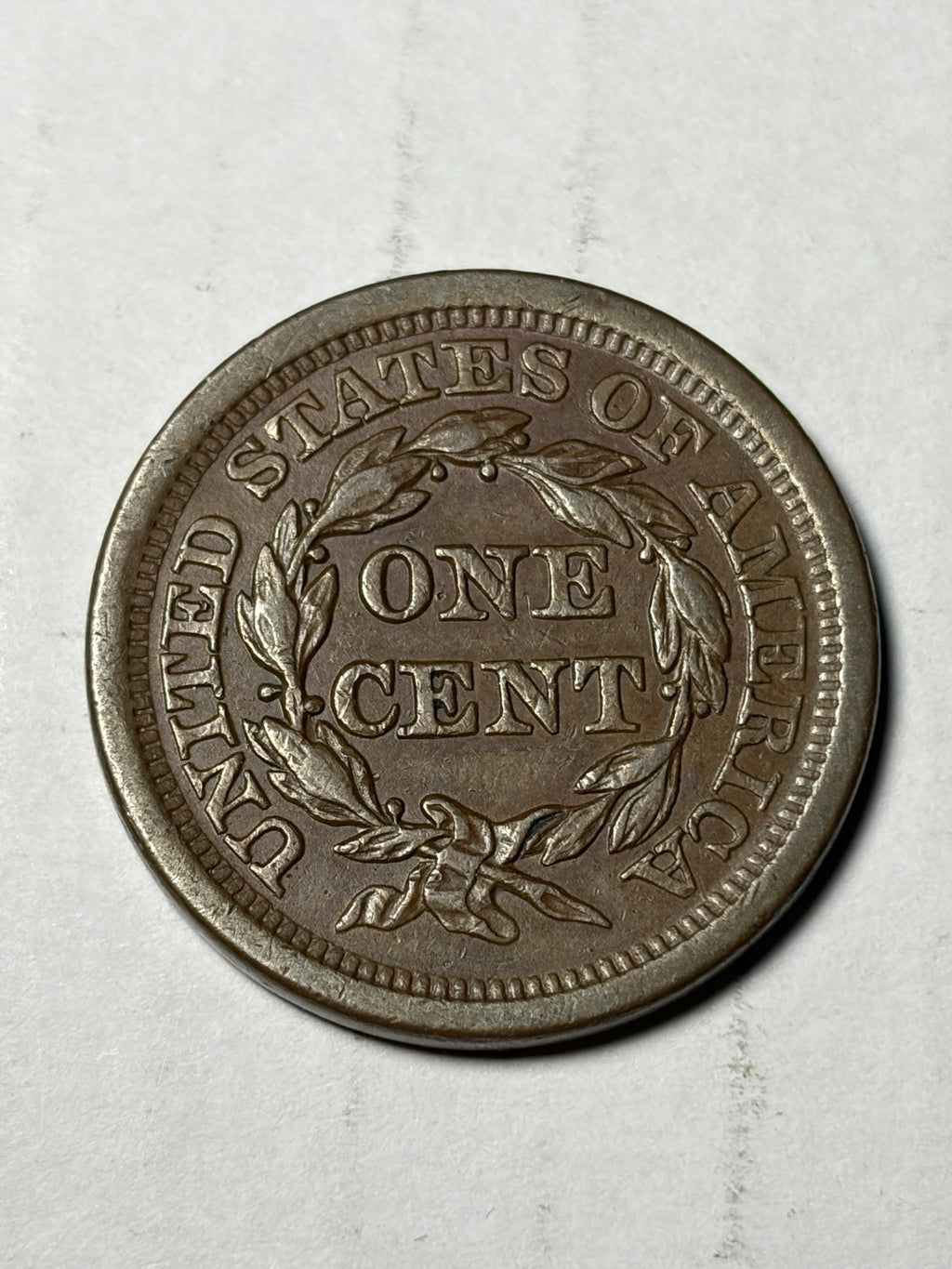 1852 Braided Hair Large Cent