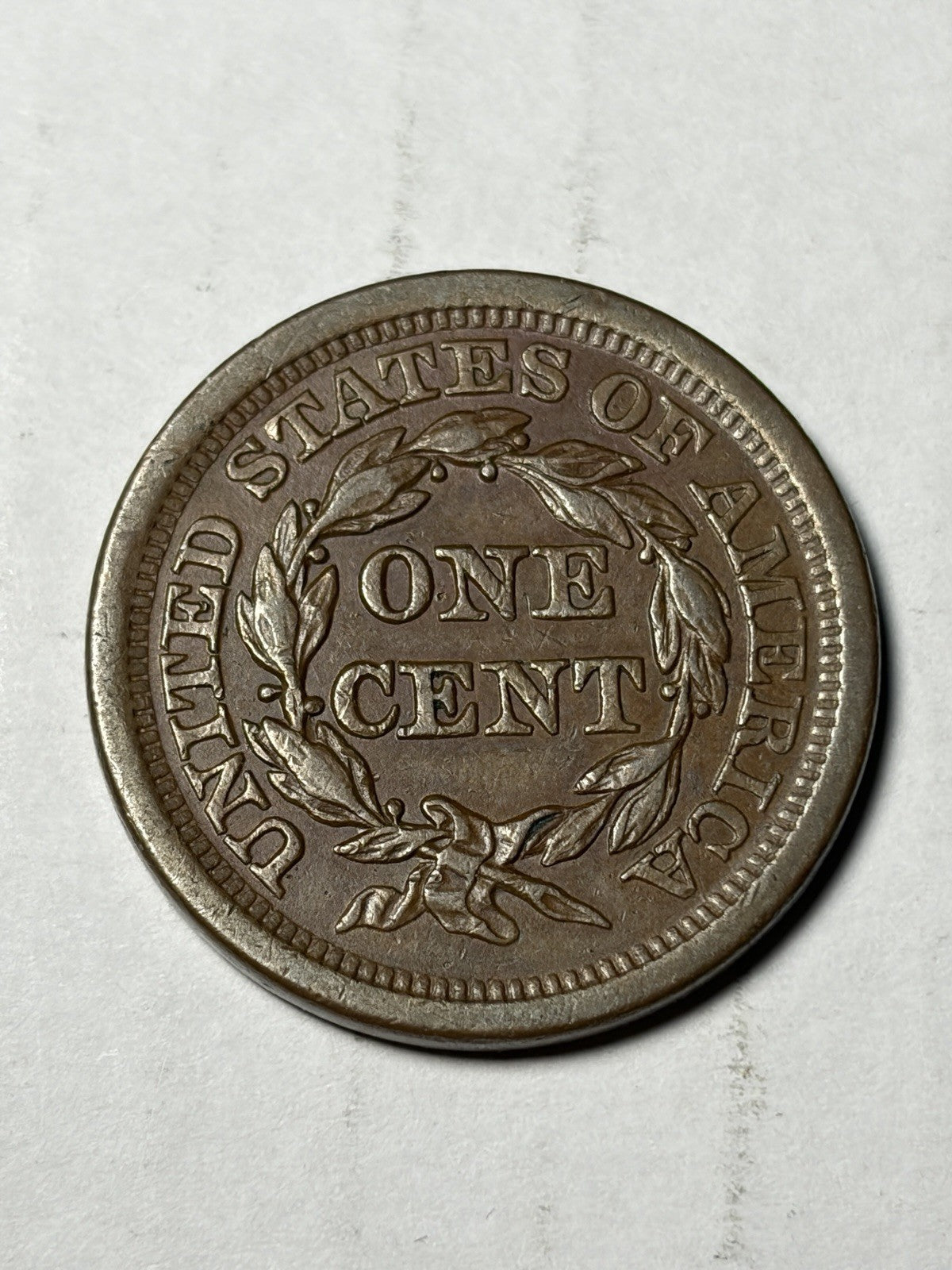 1852 Braided Hair Large Cent