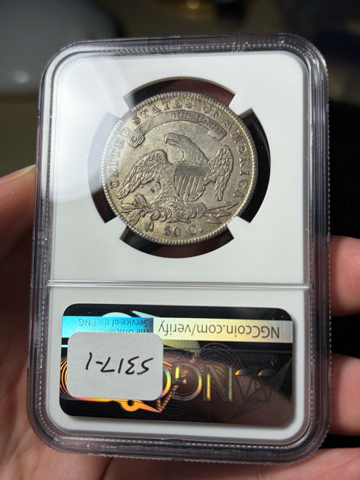 1836 NGC AU55 Capped Bust Half Dollar