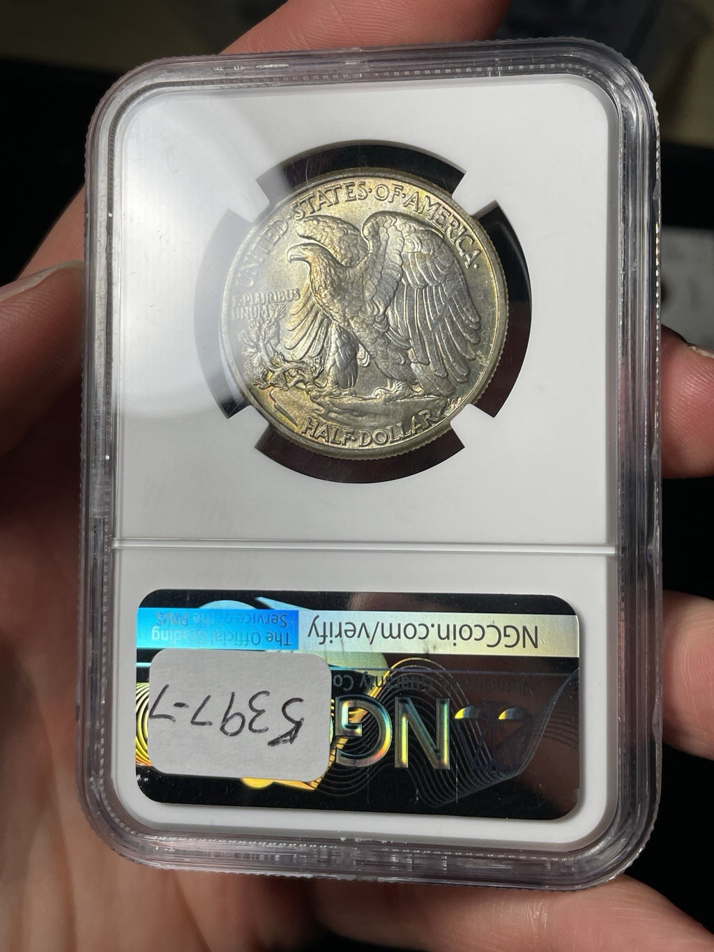 1941 NGC MS66+ Walking Liberty Half Dollar Toned