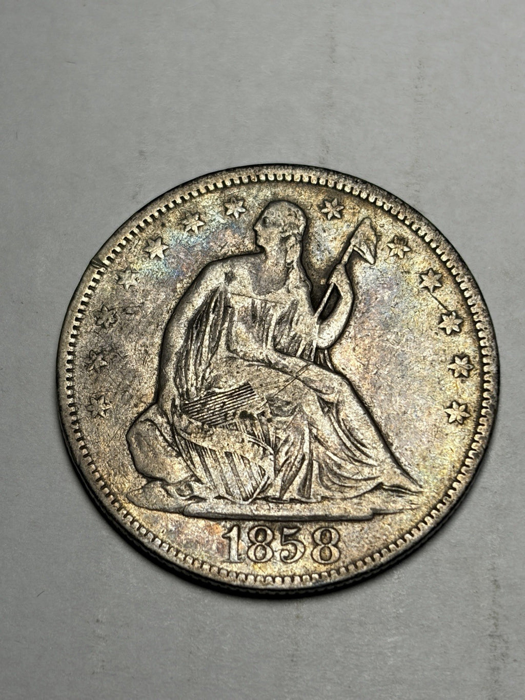 1858 Seated Liberty Half Dollar