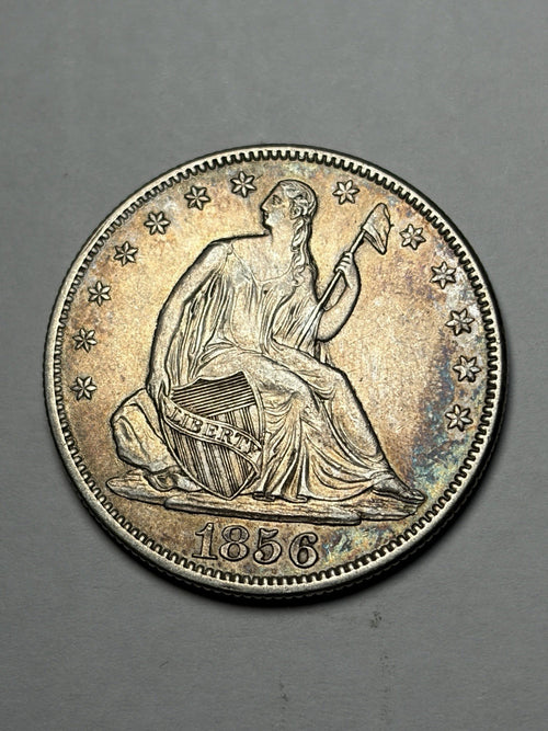 1856 Seated Liberty Half Dollar Toned