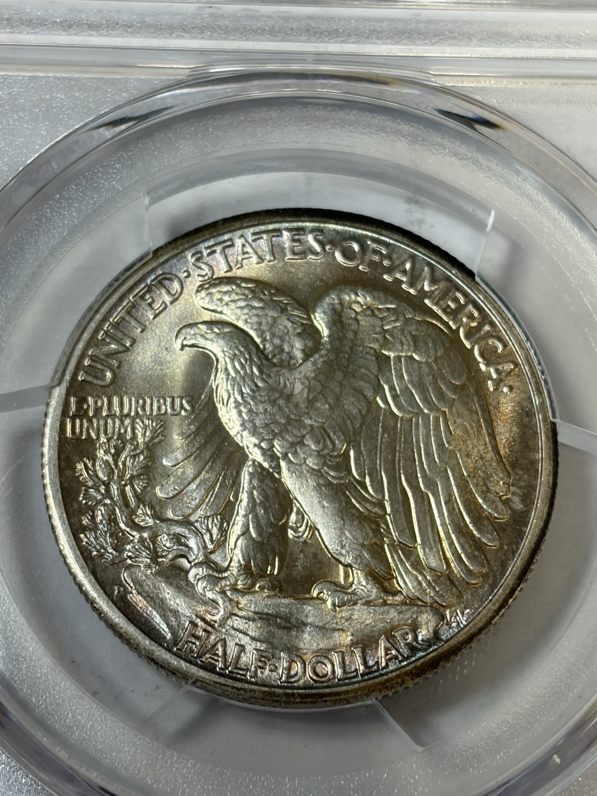 1945-D PCGS MS67 Walking Liberty Half Dollar Toned