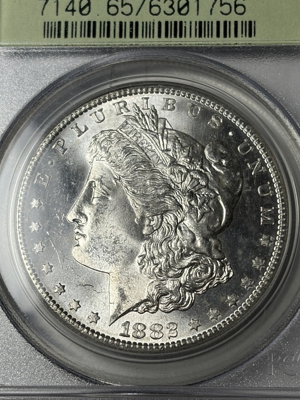 1882-S PCGS MS65 CAC Morgan Silver Dollar OGH