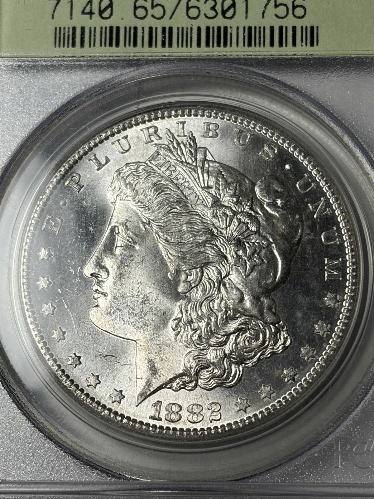 1882-S PCGS MS65 CAC Morgan Silver Dollar OGH