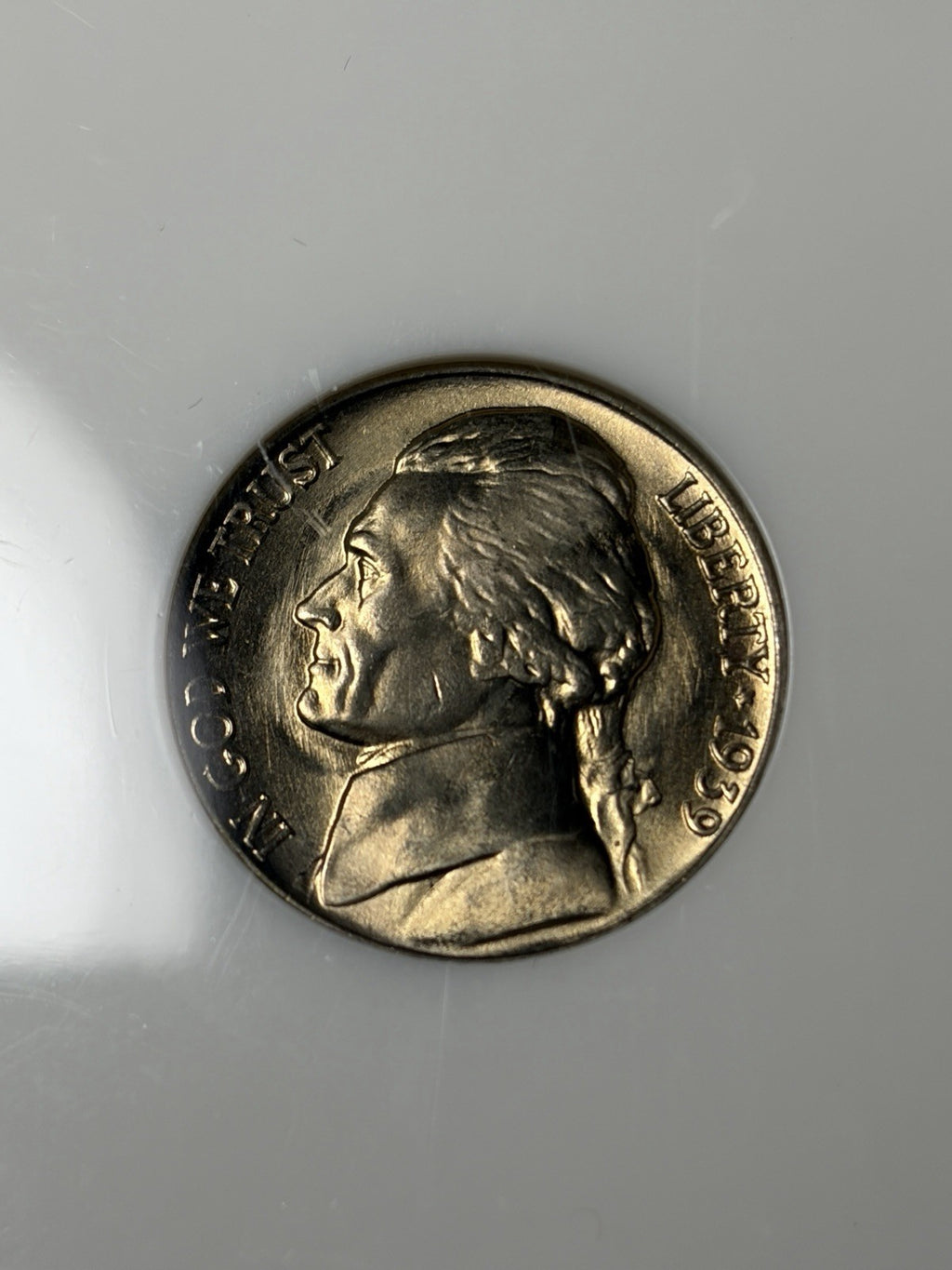 1939 NGC MS67 Jefferson Nickel Old Fatty Holder