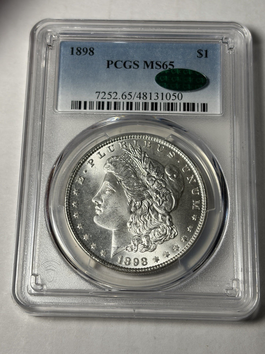 1898 PCGS MS65 CAC Morgan Silver Dollar
