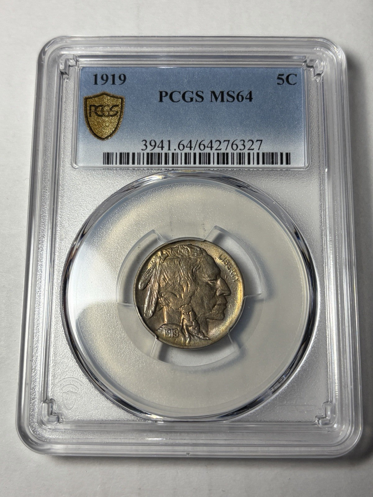 1919 PCGS MS64 Buffalo Nickel Toned