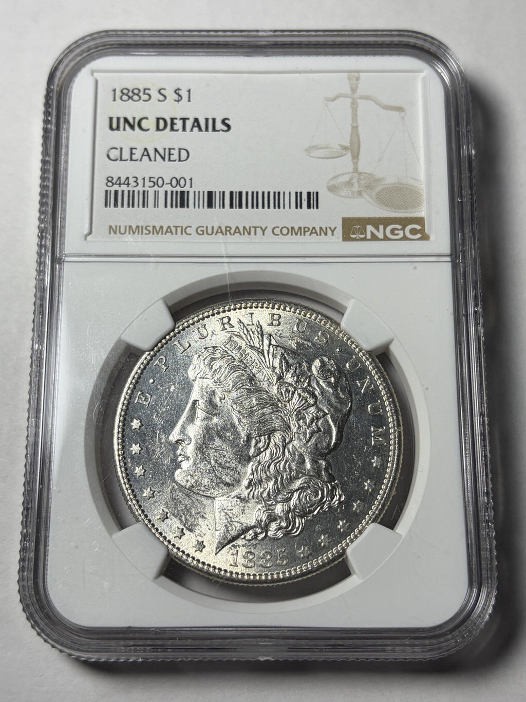 1885-S NGC UNC Details Morgan Silver Dollar