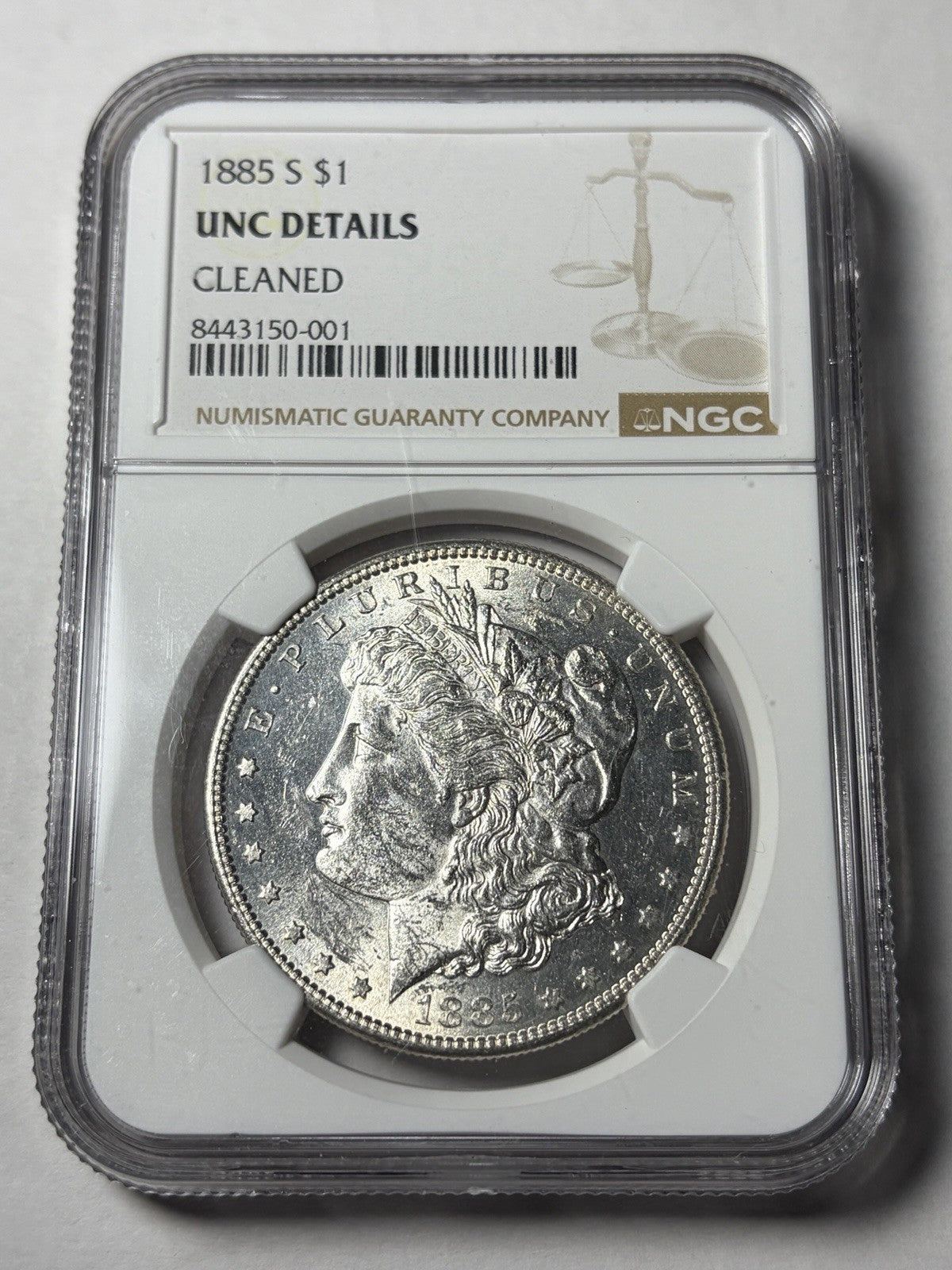 1885-S NGC UNC Details Morgan Silver Dollar
