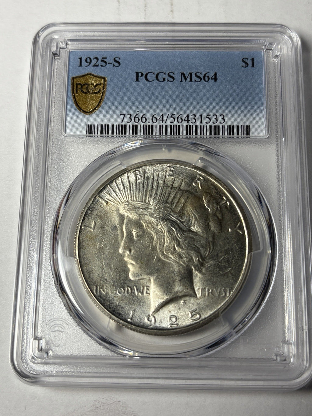 1925-S PCGS MS64 Peace Silver Dollar