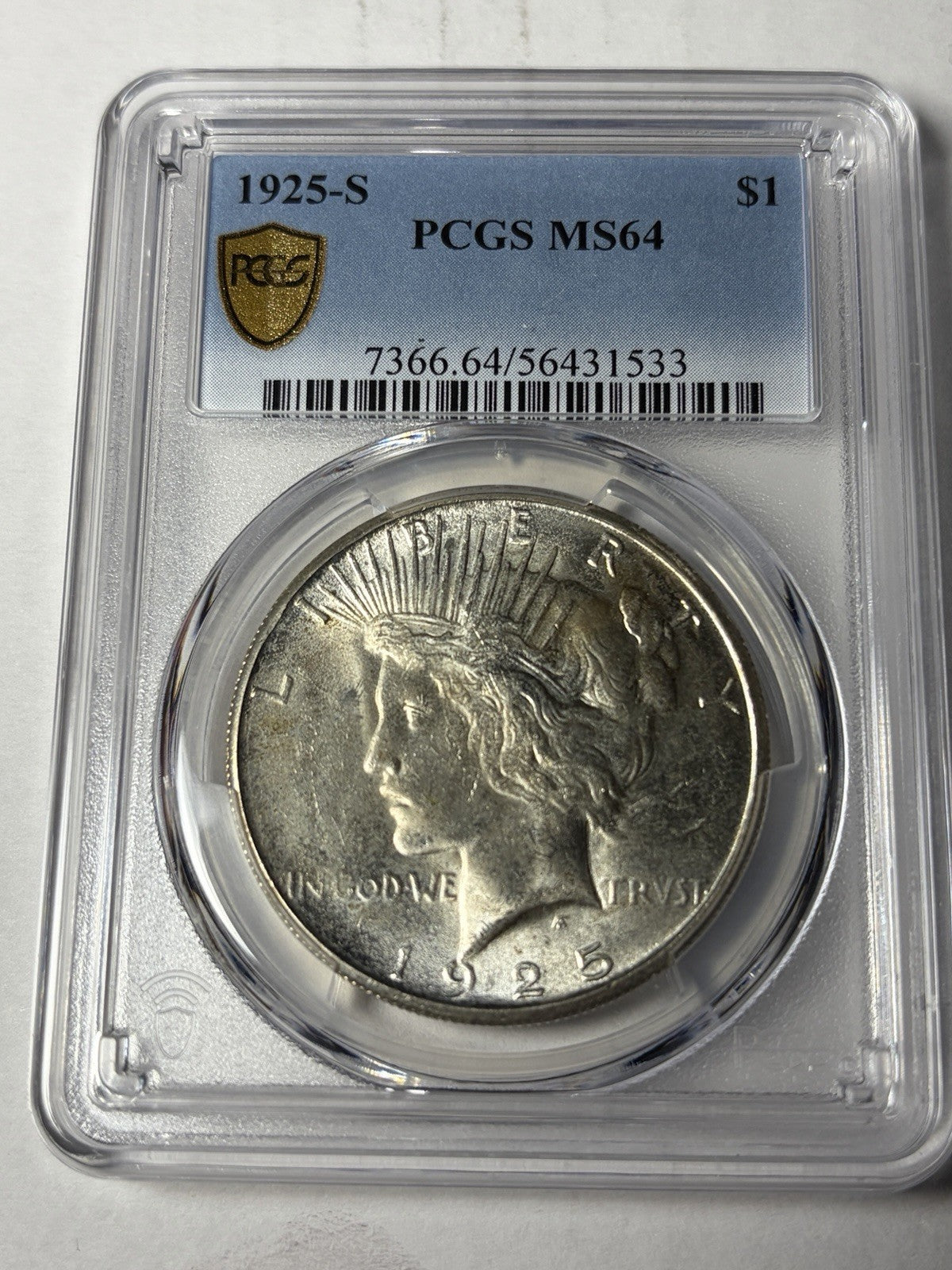 1925-S PCGS MS64 Peace Silver Dollar