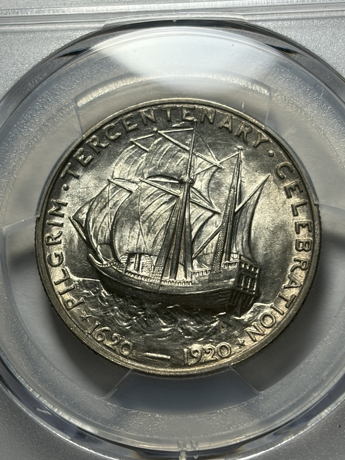 1920 PCGS MS62 Pilgrim Commemorative Half Dollar