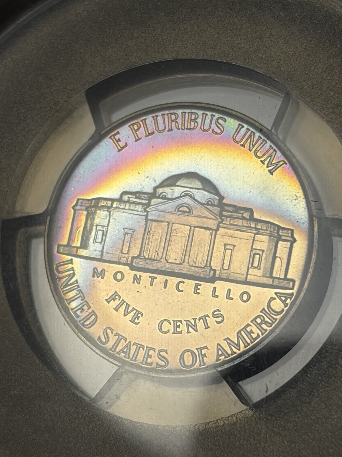 1938 PCGS PR68 Jefferson Nickel Proof Rainbow Toned