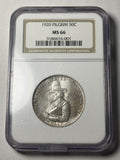 1920 NGC MS66 Pilgrim Commemorative Half Dollar