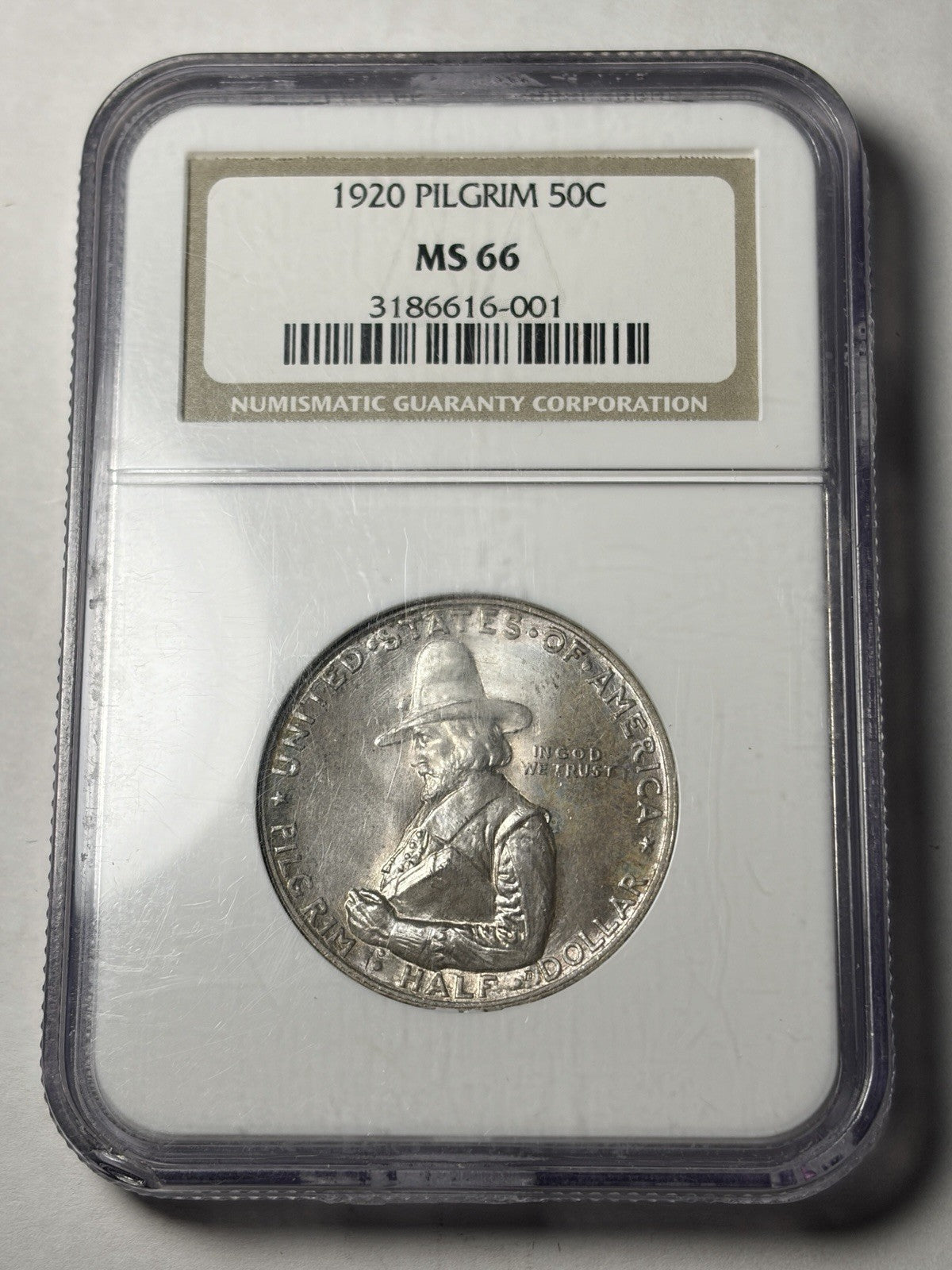 1920 NGC MS66 Pilgrim Commemorative Half Dollar