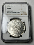 1878-CC NGC MS62 Morgan Silver Dollar