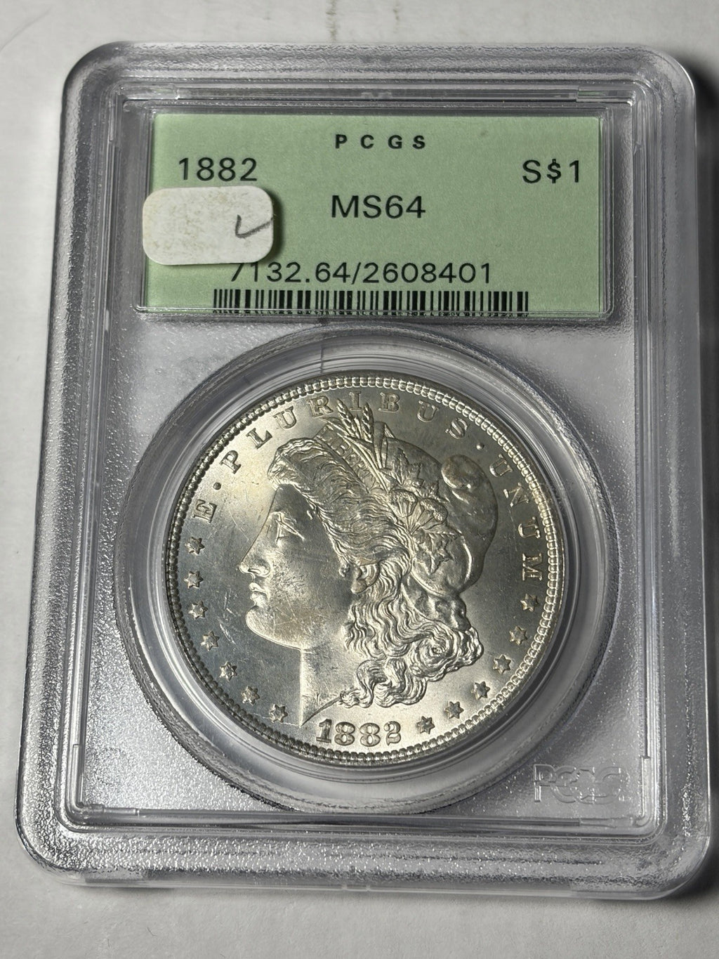 1882 PCGS MS64 Morgan Silver Dollar OGH Old Holder