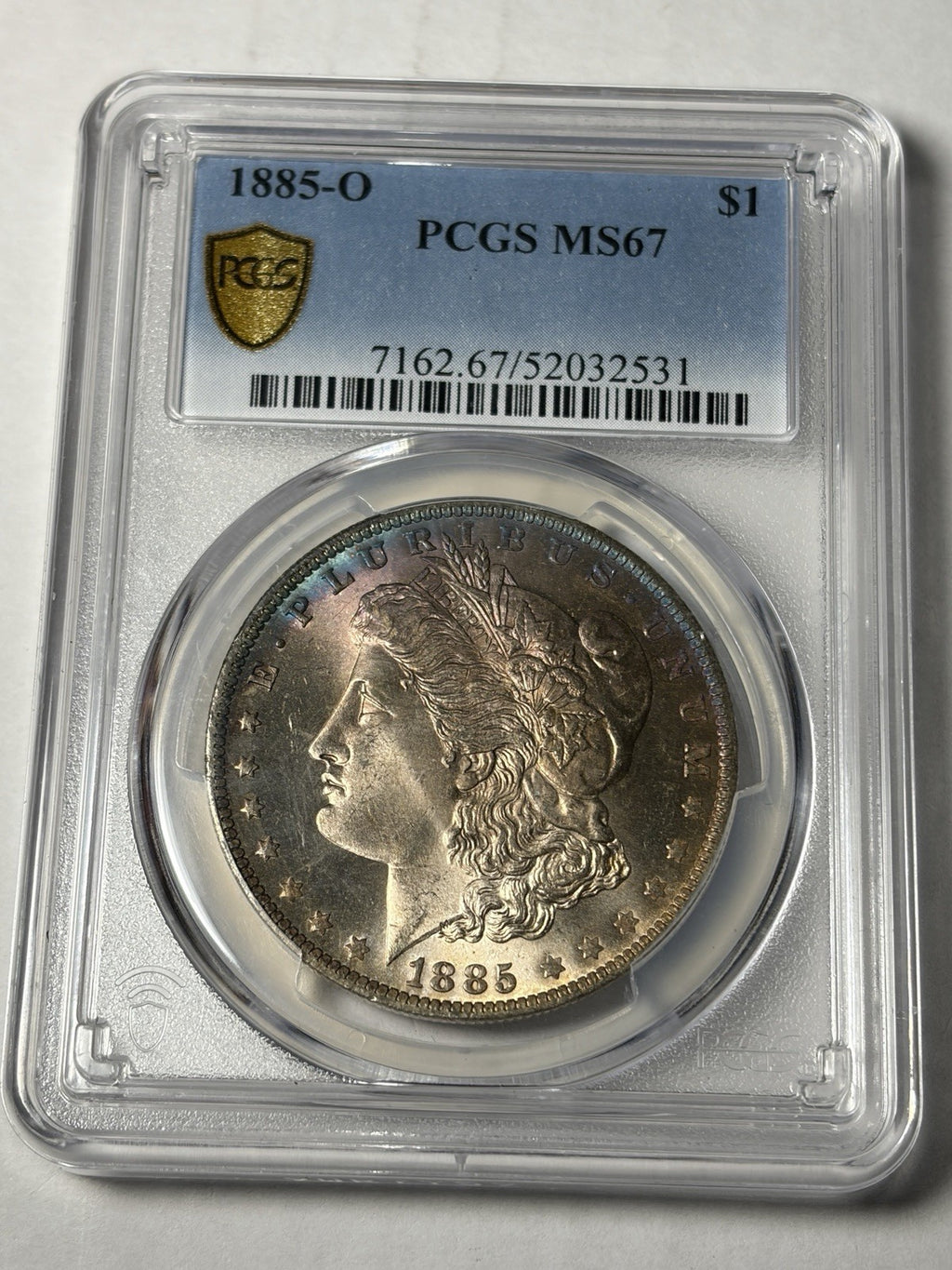 1885-O PCGS MS67 Morgan Silver Dollar Toned