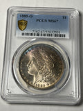 1885-O PCGS MS67 Morgan Silver Dollar Toned