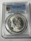 1891-O PCGS MS64+ Morgan Silver Dollar