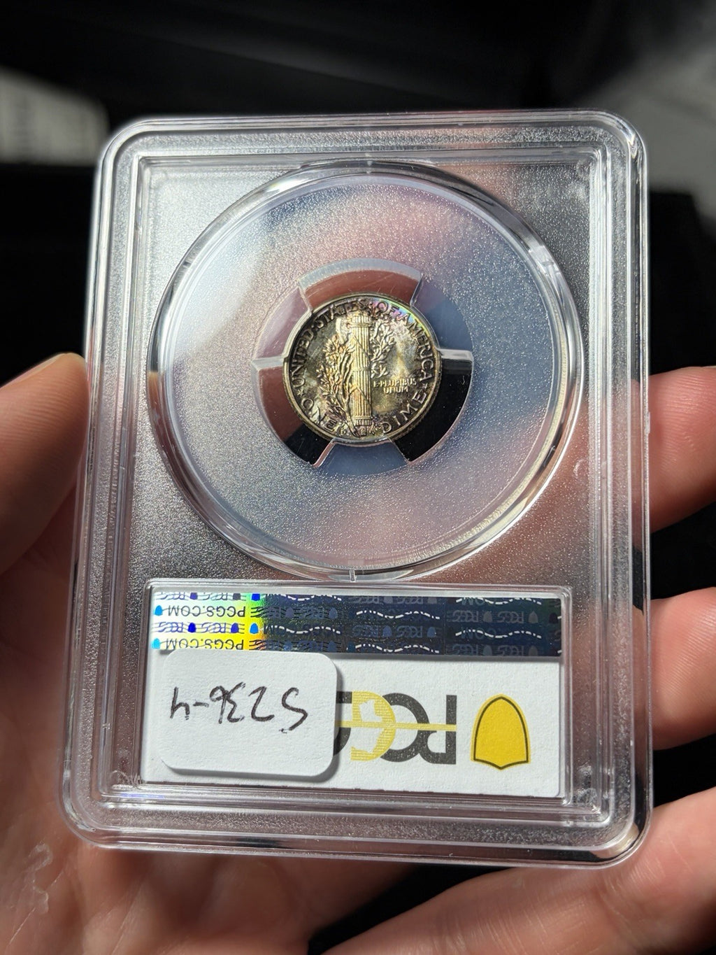 1942-D PCGS MS68 FB CAC Mercury Silver Dime Toned Toning