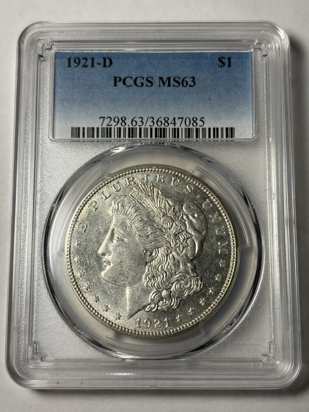 1921-D PCGS MS63 Morgan Silver Dollar