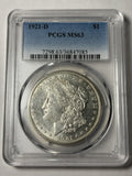 1921-D PCGS MS63 Morgan Silver Dollar
