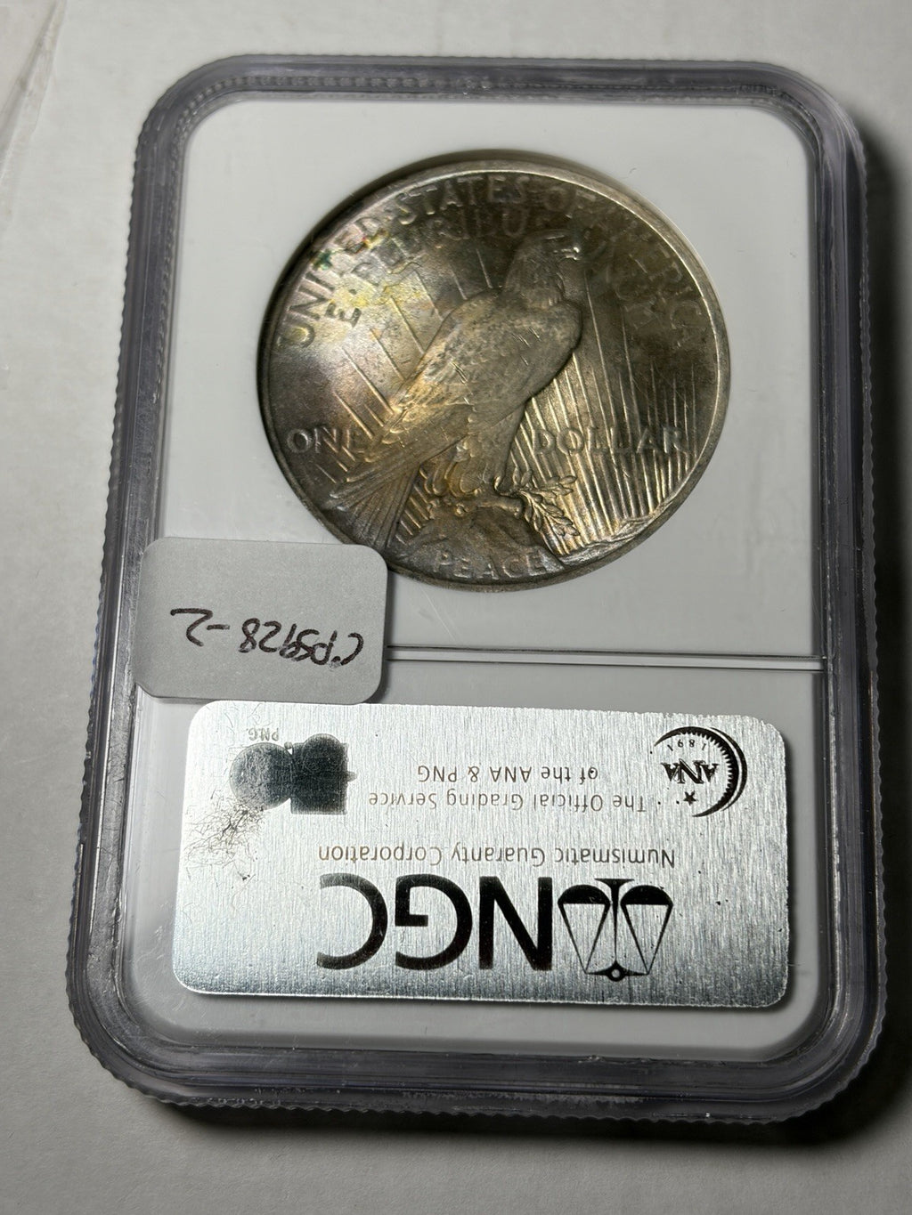 1923 NGC MS63 Peace Silver Dollar Toned RARE