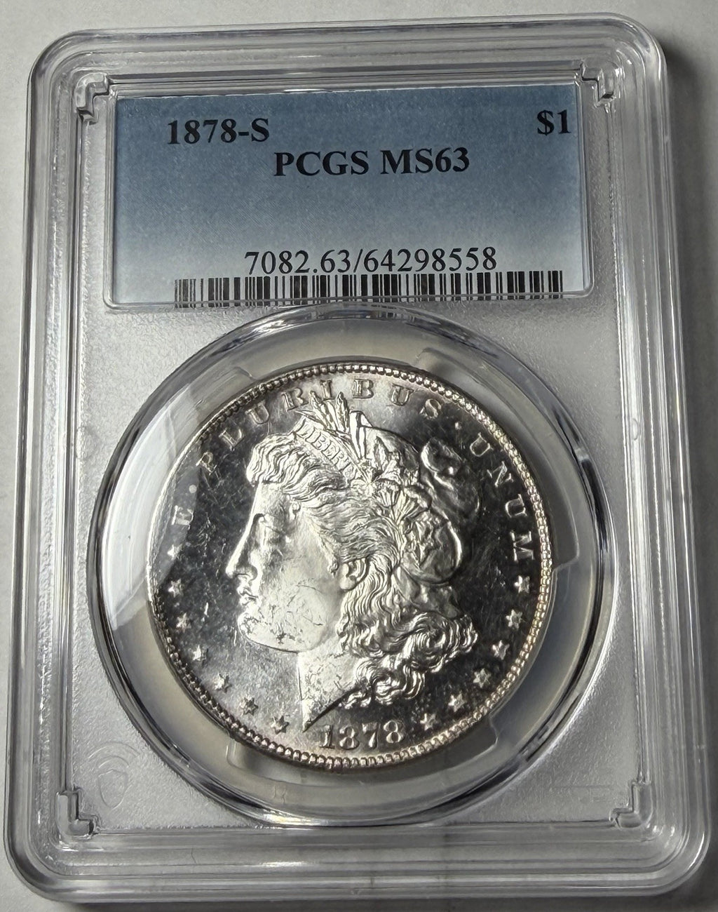 1878-S PCGS MS63 Morgan Silver Dollar Flashy