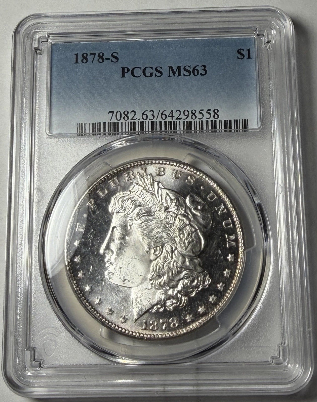 1878-S PCGS MS63 Morgan Silver Dollar Flashy