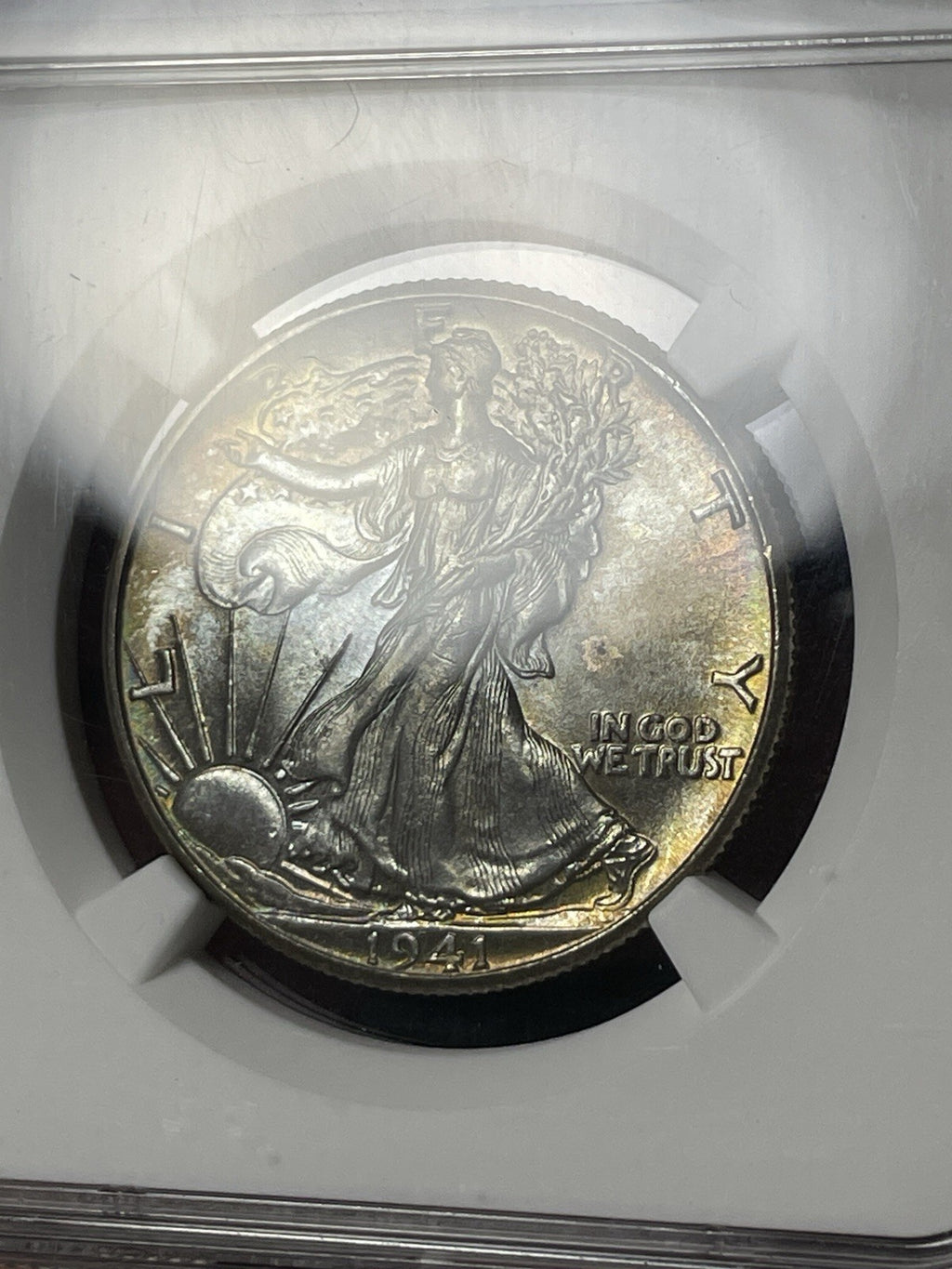 1941 NGC MS66+ Walking Liberty Half Dollar Toned