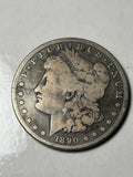 1890-CC Morgan Silver Dollar Tailbar Details