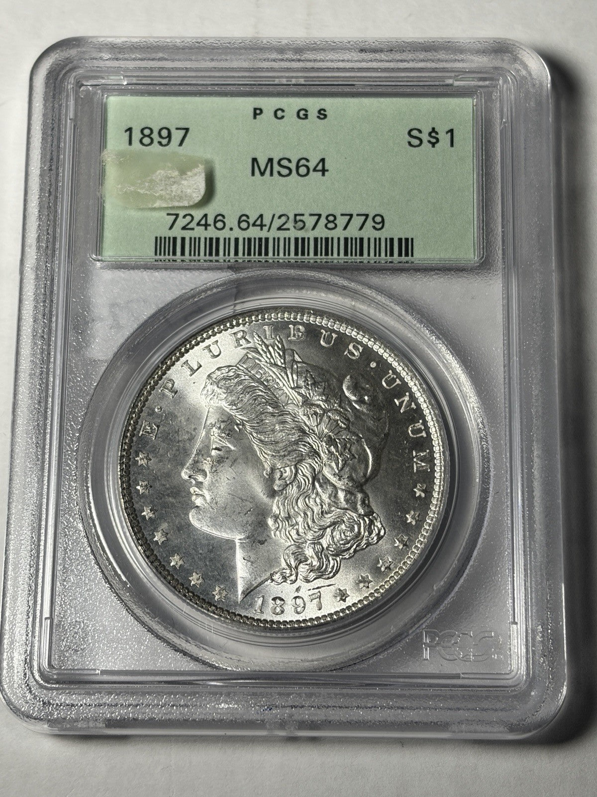 1897 PCGS MS64 Morgan Silver Dollar OGH Old Holder