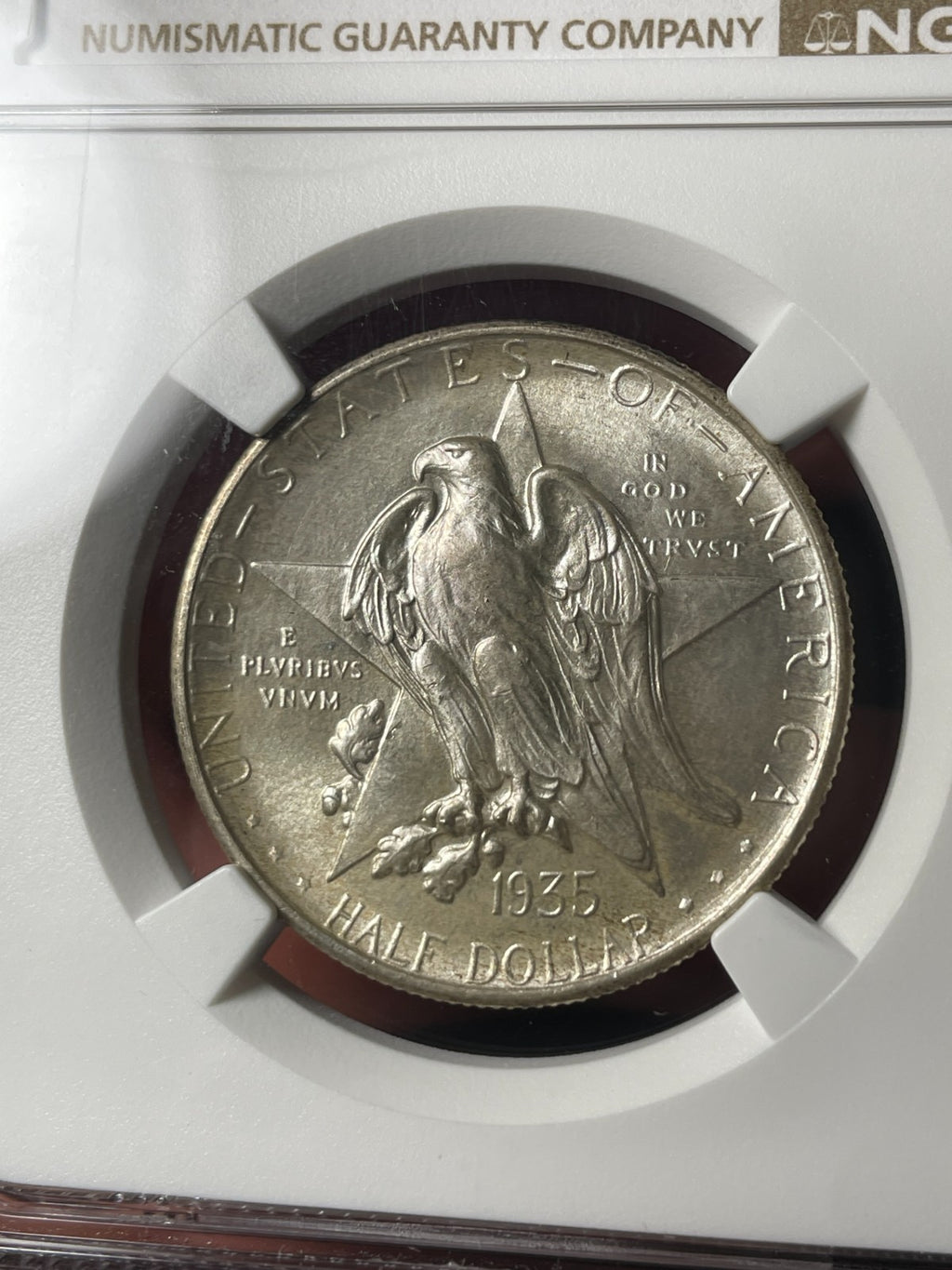 1935-S NGC MS66 CAC Texas Silver Commemorative Half Dollar Original