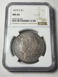 1879-S NGC MS65 Morgan Silver Dollar Toned