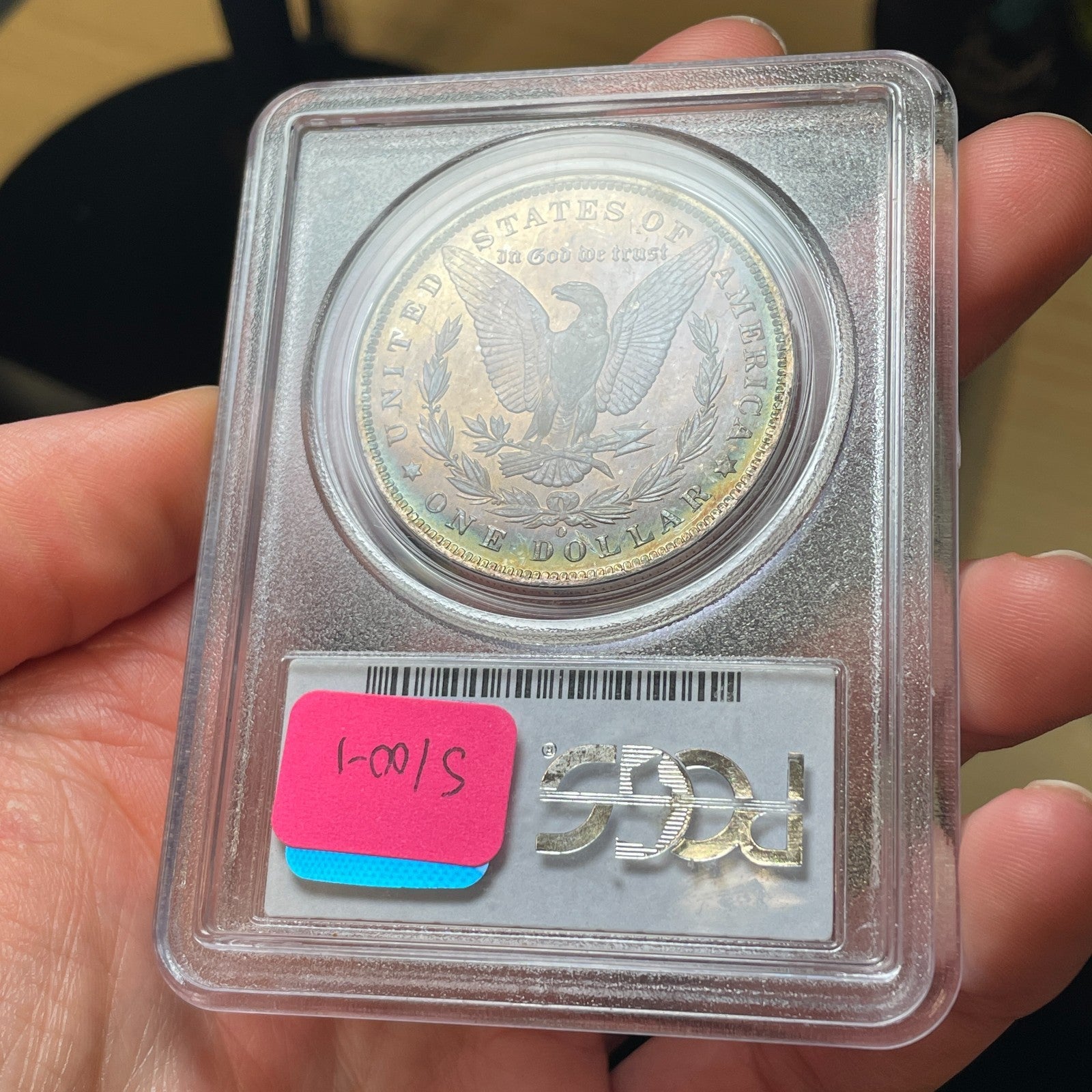 1885-O PCGS MS65 CAC Morgan Silver Dollar Dual Sided Toner PQ Coin