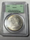 1893 PCGS MS64 Morgan Silver Dollar Old Green Holder