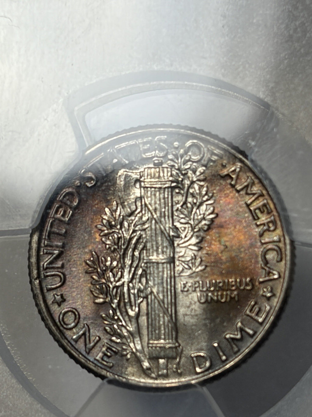1930 PCGS MS66 FB Mercury Dime Toned
