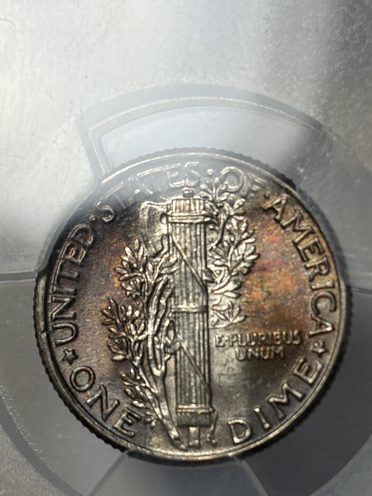 1930 PCGS MS66 FB Mercury Dime Toned