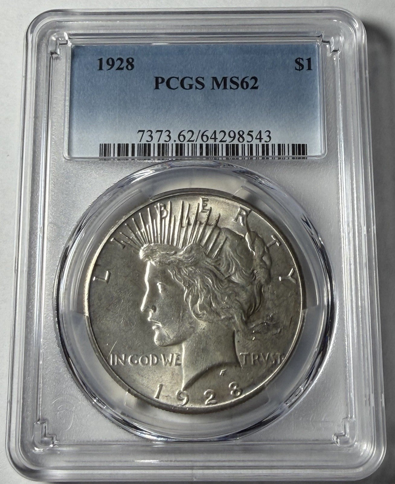 1928 PCGS MS62 Peace Dollar