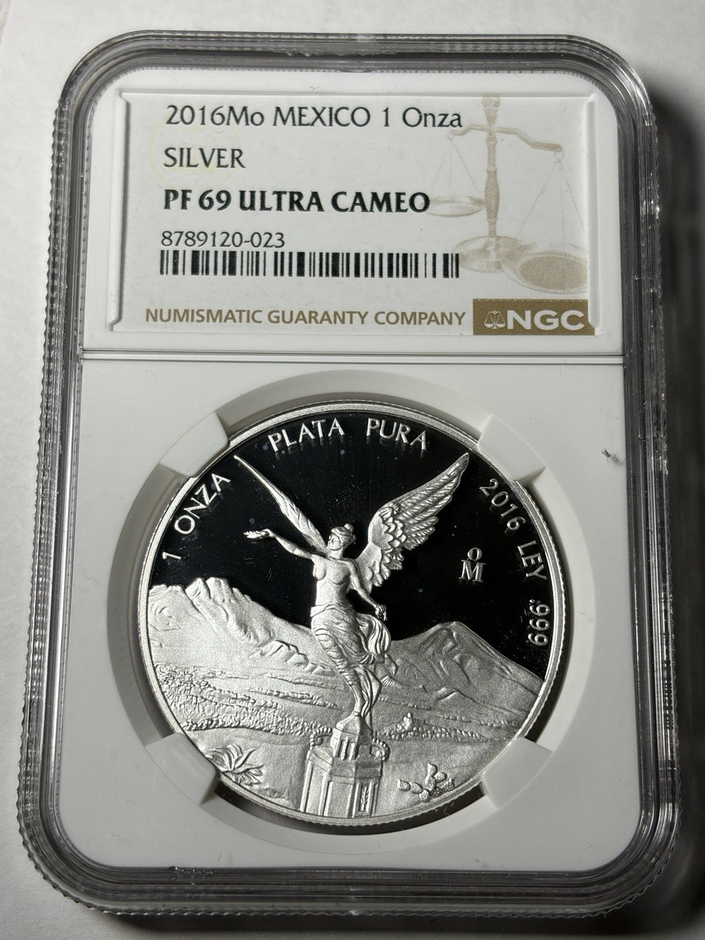2016 Mo NGC PF69 Ultra Cameo Mexico 1 Onza Libertad PROOF Silver