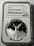 2016 Mo NGC PF69 Ultra Cameo Mexico 1 Onza Libertad PROOF Silver