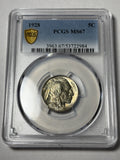 1928 PCGS MS67 Buffalo Nickel