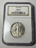 1936 NGC MS65 Walking Liberty Half Dollar